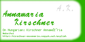 annamaria kirschner business card